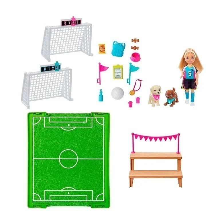 Boneca Barbie Mattel Dreamhouse Futebol com Cachorrinhos