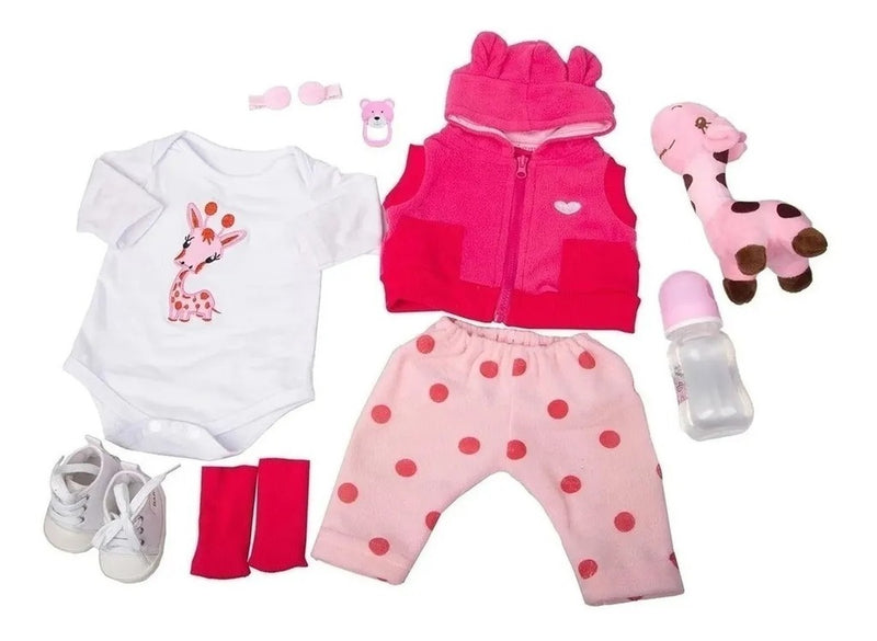 Bebê Reborn Laura Baby Michelle 100% silicone original com acessórios