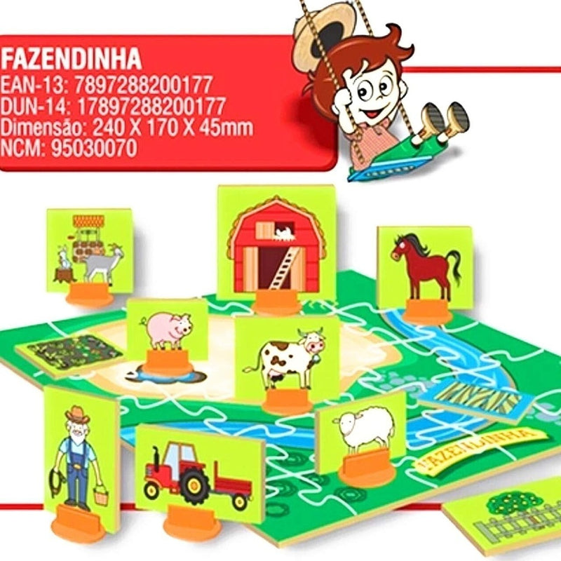 BRINQUEDO DE MONTAR BIG BLOCKS FAZENDINHA C/47 PECAS IOB