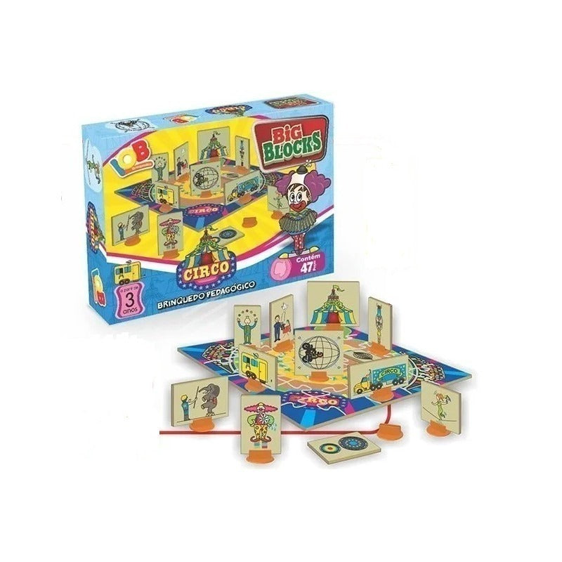 BRINQUEDO DE MONTAR BIG BLOCKS CIRCO C/47PECAS IOB