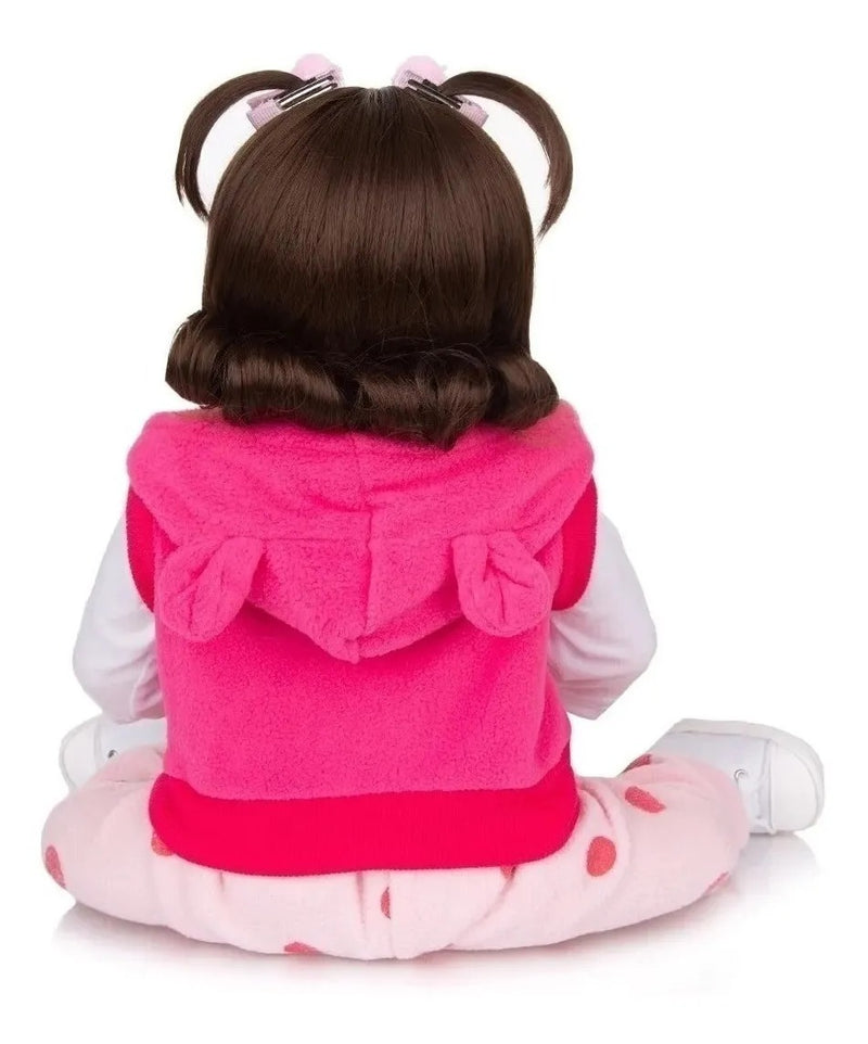 Bebê Reborn Laura Baby Michelle 100% silicone original com acessórios