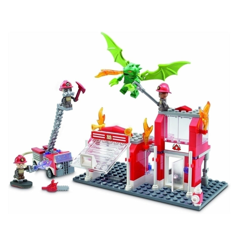 Blocos de montar KRE-O CityVille Invasion Fire Station Dragon Attack Hasbro