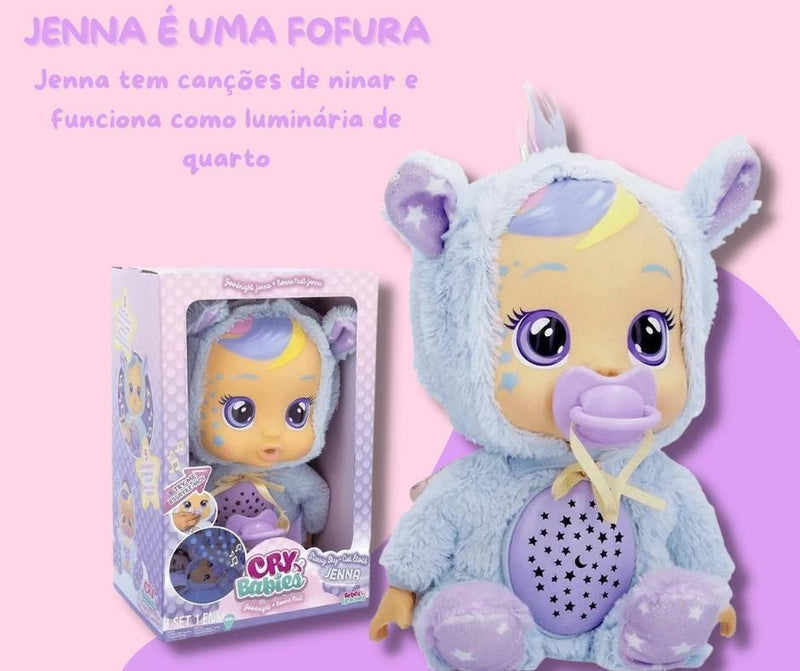 BONECA INTERATIVA CRY BABIES JENNA SOM LAGRIMAS E LUMINARIA