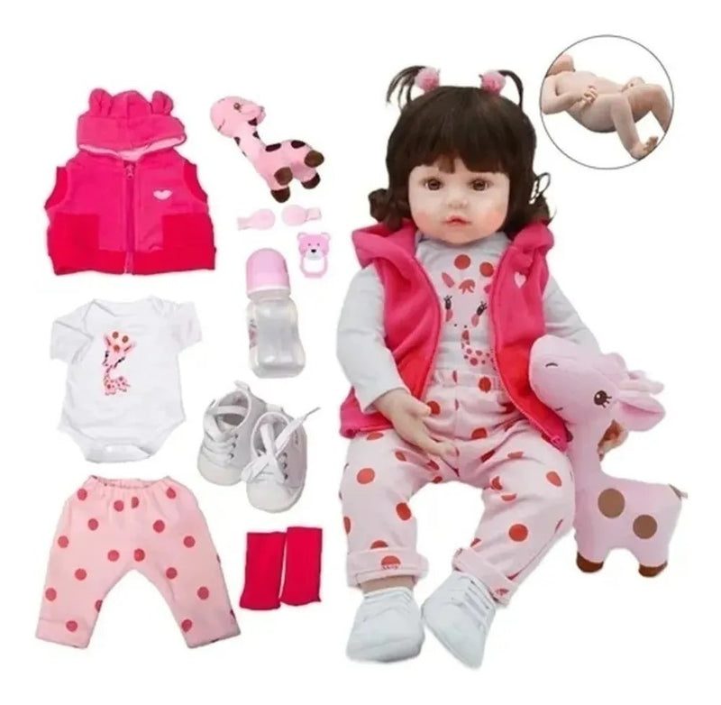 Bebê Reborn Laura Baby Michelle 100% silicone original com acessórios