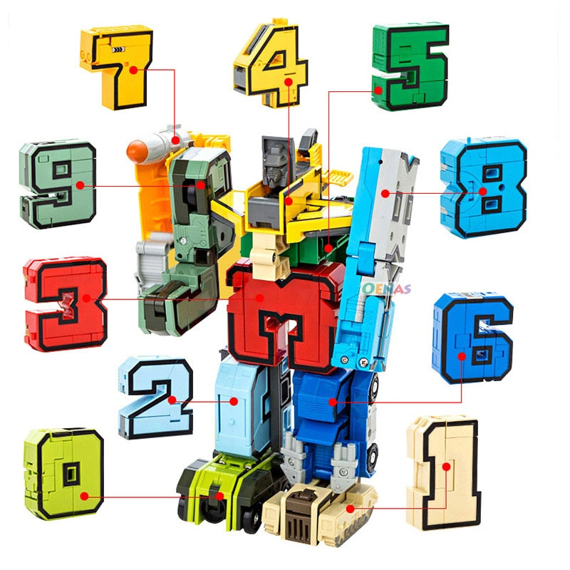 Kit 10 Números Transformers - PROMOÇÃO RELÂMPAGO