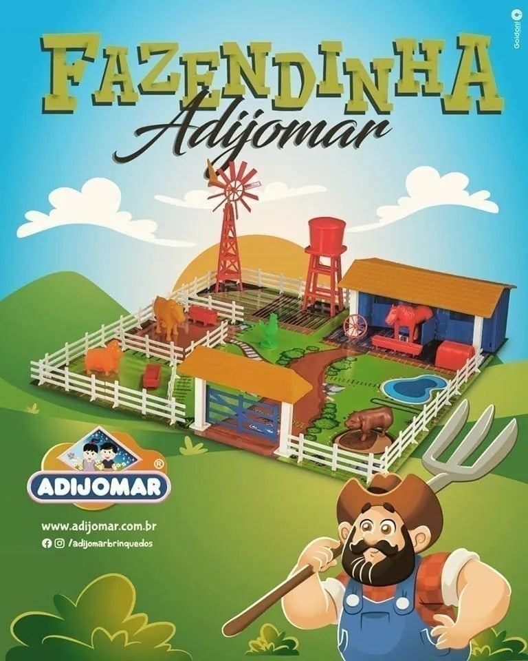 Brinquedo Fazendinha com animais completo 46 PCs Adijomar