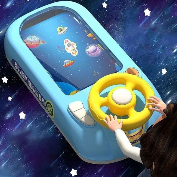Corrida Divertida – Brinquedo de Corrida com Volante, Eletrônico com Carregador USB - PROMOÇÃO RELÂMPAGO!