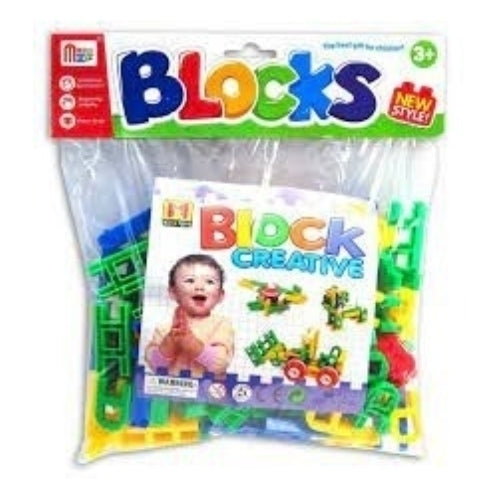 KIT DE BLOCOS DE MONTAR COM PEÇAS DE ENCAIXES EIXOS E RODAS