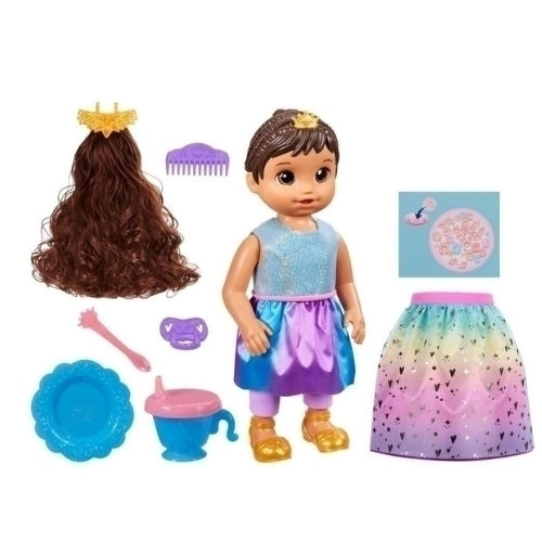 Boneca Baby Alive Princesa Ellie Grows Up Morena Cresce Fala