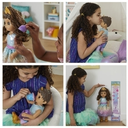 Boneca Baby Alive Princesa Ellie Grows Up Morena Cresce Fala